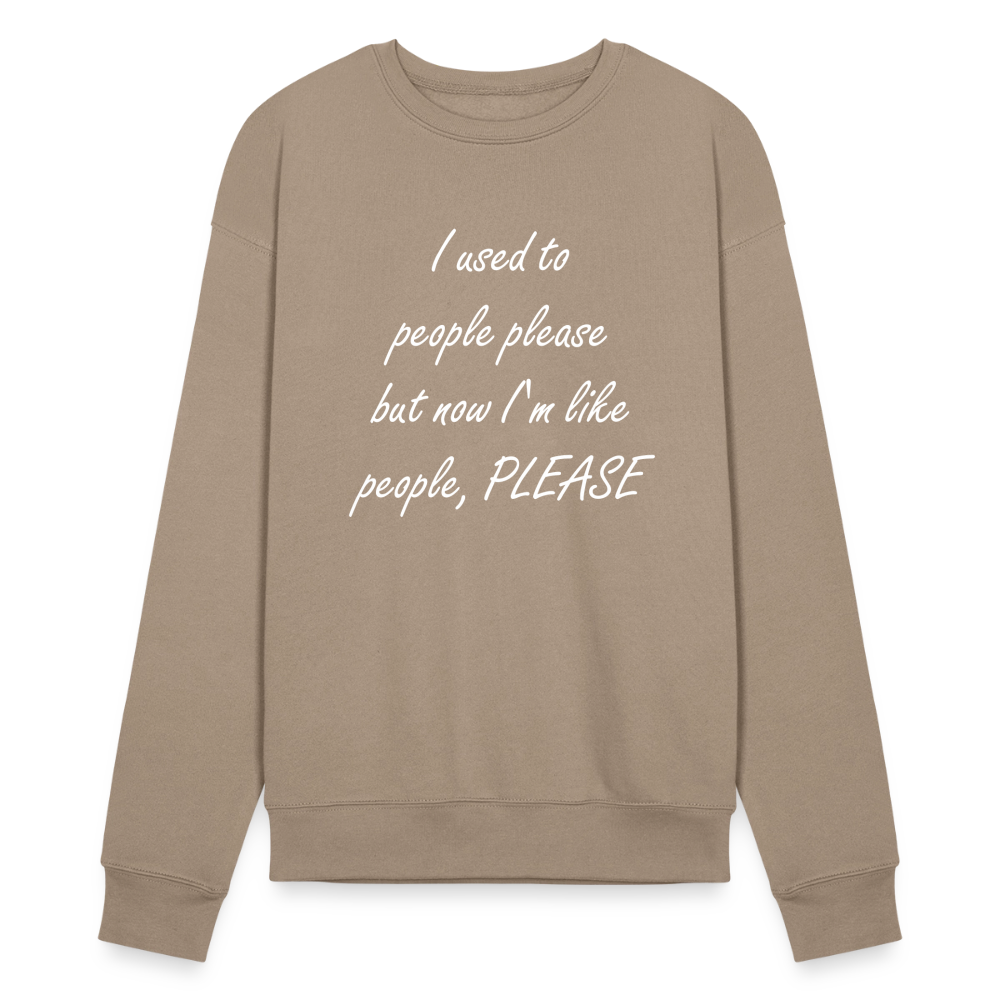 Bella + Canvas Unisex Sweatshirt - people, PLEASE - tan