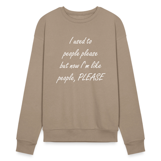 Bella + Canvas Unisex Sweatshirt - people, PLEASE - tan